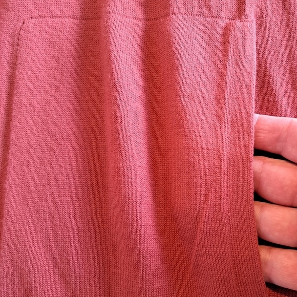 Lands' End womens size 3X cotton open long cardigan brick red - Picture 3 of 10